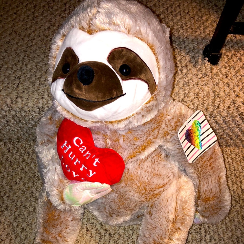 Valentines Day Plush Sloth